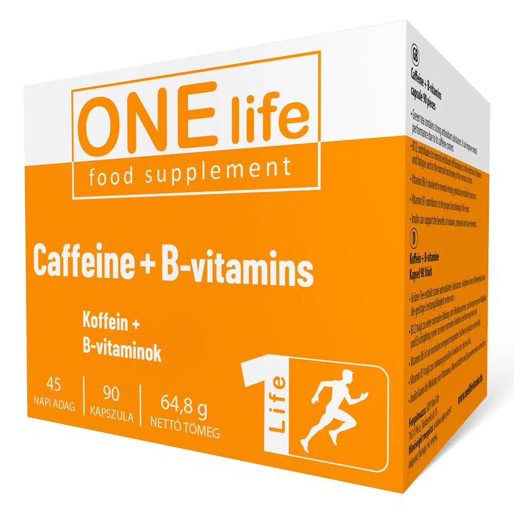 One Life Koffein + B-vitaminok kapszula - 90db 1 One Life Koffein + B-vitaminok kapszula - 90db