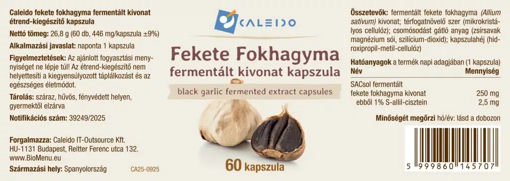Caleido Fekete Fokhagyma fermentált kivonat kapszula - 60db 2 Caleido Fekete Fokhagyma fermentált kivonat kapszula - 60db - Image 2