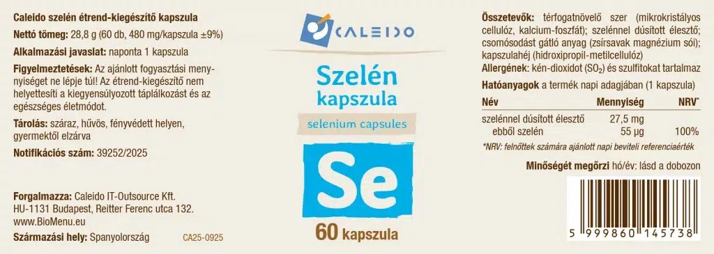 Caleido Szelén kapszula - 60db 2 Caleido Szelén kapszula - 60db - Image 2