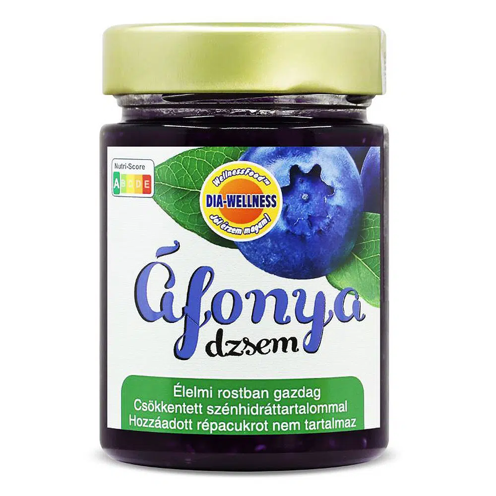 Dia-wellness lekvár áfonya 380g 1 Dia-wellness dzsem áfonya 380g