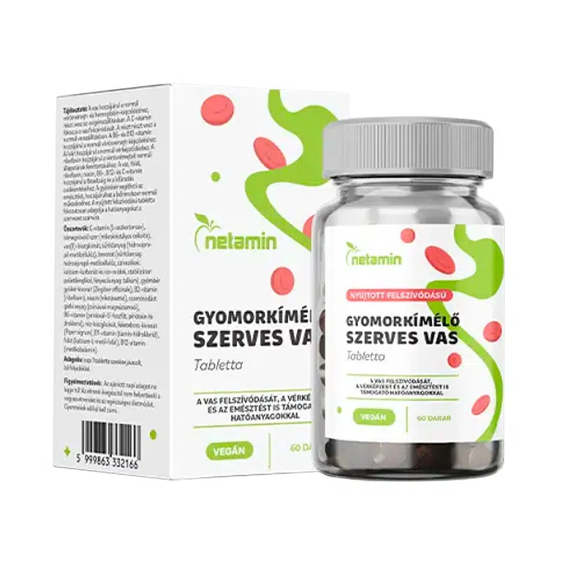 Netamin Gyomorkímélő Szerves Vas tabletta - 60db 1 Netamin Gyomorkímélő Szerves Vas tabletta - 60db