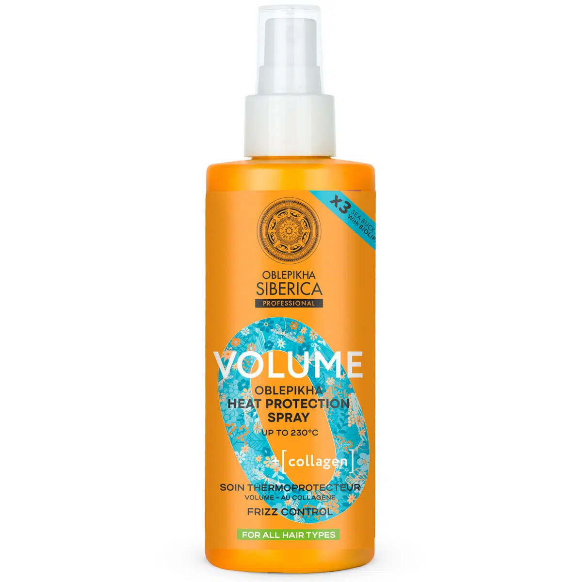 Oblepikha Siberica Volumennövelő homoktövis hővédő spray - 200ml 1 Oblepikha Siberica Volumennövelő homoktövis hővédő spray - 200ml