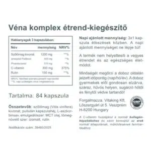 Vitaking Véna Komplex kapszula - 84db 3 Vitaking Véna Komplex kapszula - 84db - Image 2