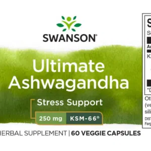 Swanson Ultimate Ashwagandha KSM-66 kivonat kapszula - 60db 3 Swanson Ultimate Ashwagandha KSM-66 kivonat kapszula - 60db - Image 2