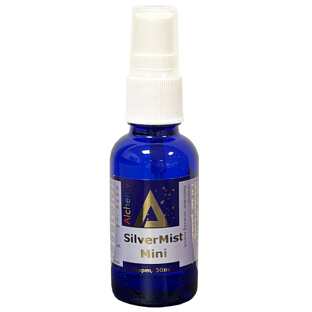 Alchemy SilverMist Mini 10ppm ezüst hidrosol szórófejes spray - 30ml 1 Alchemy SilverMist Mini 10ppm ezüst hidrosol szórófejes spray - 30ml