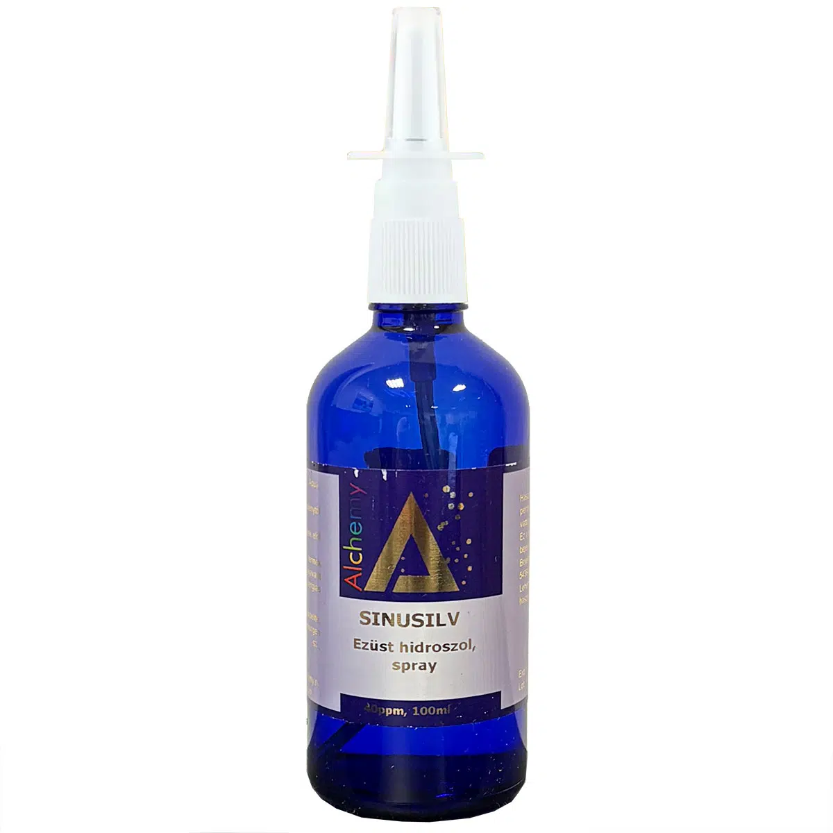 Alchemy SinuSilv 40ppm ezüst hidrosol porlasztófejes orrspray - 100ml 1 Alchemy SinuSilv 40ppm ezüst hidrosol porlasztófejes orrspray - 100ml