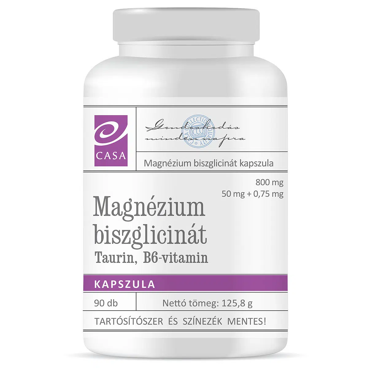 Casa Magnézium Biszglicinát+Taurin+B6 kapszula - 90db 1 Casa Magnézium Biszglicinát+Taurin+B6 kapszula - 90db