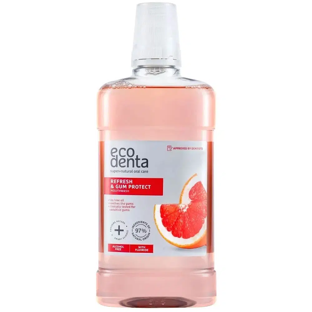 Ecodenta Frissítő és ínyvédő szájvíz teafaolajjal - 500ml 1 Ecodenta Frissítő és ínyvédő szájvíz teafaolajjal - 500ml