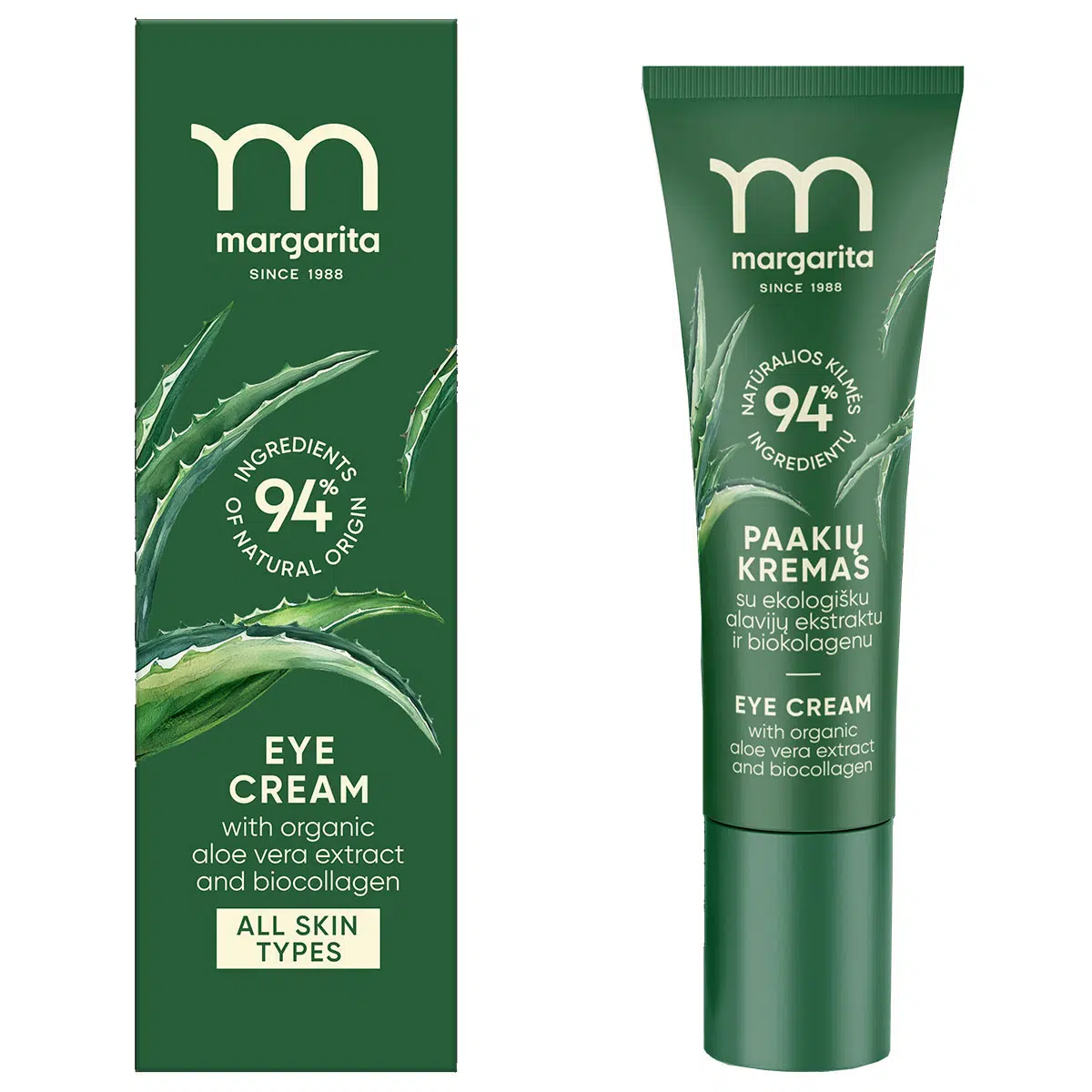 Margarita Szemkörnyékápoló krém bio aloevera-kivonattal és biokollagénnel - 15ml 1 Margarita Szemkörnyékápoló krém bio aloevera-kivonattal és biokollagénnel - 15ml