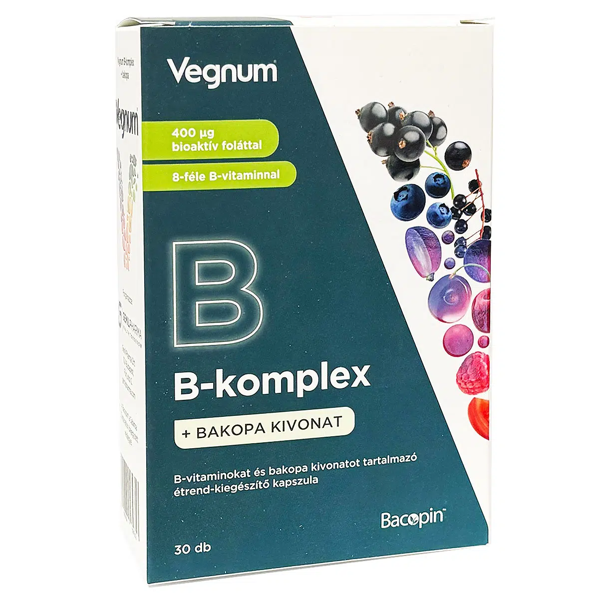 Vegnum B-komplex + Bakopa kivonat kapszula - 30db 1 Vegnum B-komplex + Bakopa kivonat kapszula - 30db
