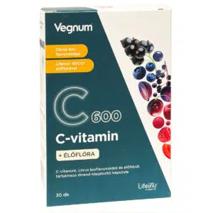 Vegnum C 600  + Élőflóra + Citrus bioflavonoid kapszula - 30db