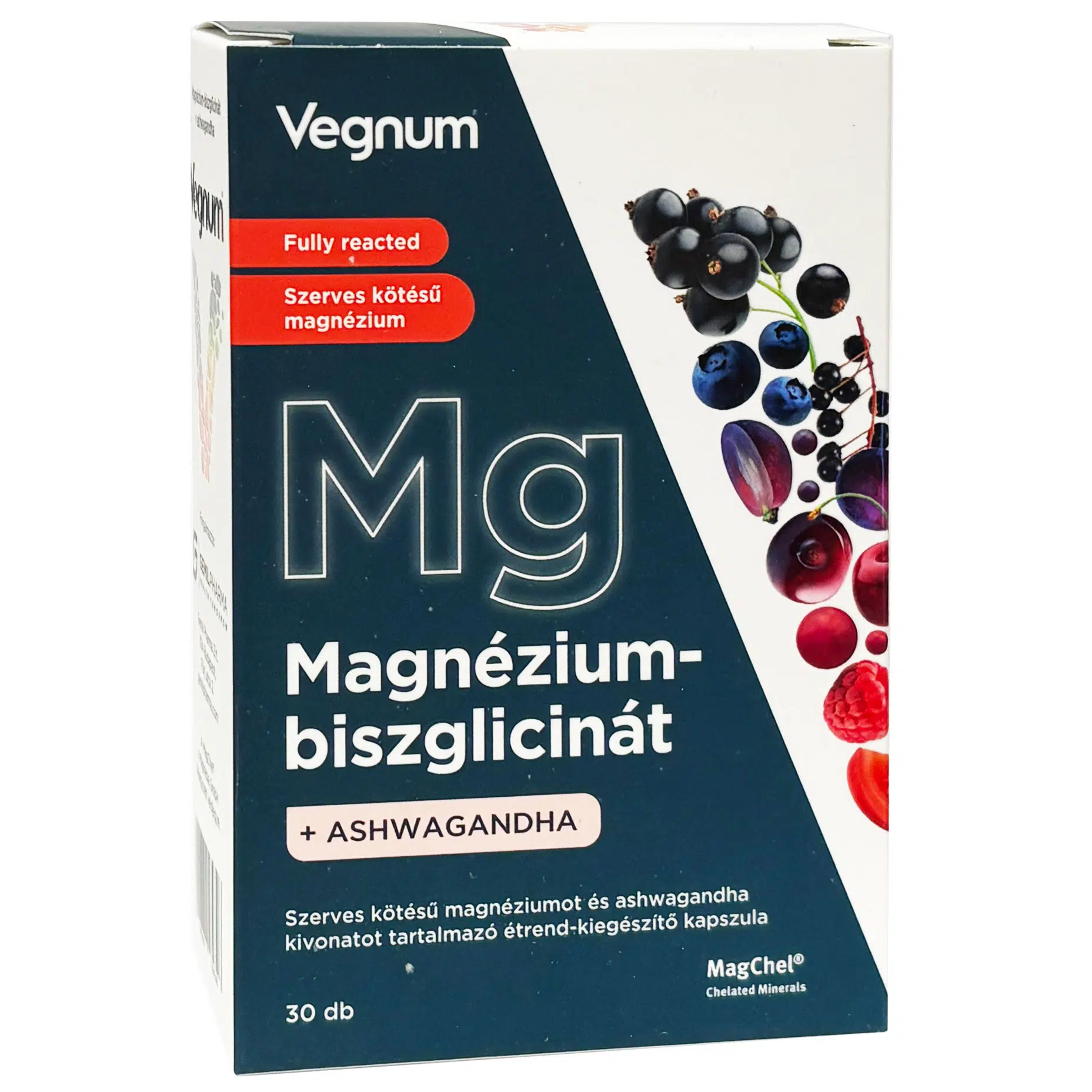 Vegnum Magnézium-biszglicinát + Ashwagandha kivonat kapszula - 30db 1 Vegnum Magnézium-biszglicinát + Ashwagandha kivonat kapszula - 30db