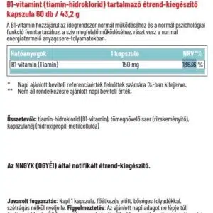Dr. Herz B1-vitamin kapszula - 60db 3 Dr. Herz B1-vitamin kapszula - 60db - Image 2