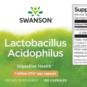 Swanson Lactobacillus Acidophilus kapszula - 100db 3 Swanson Lactobacillus Acidophilus kapszula - 100db - Image 2
