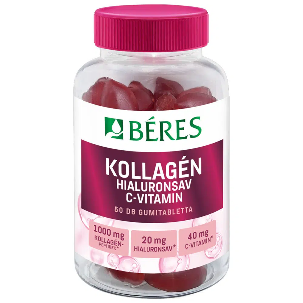 Béres Kollagén+Hialuronsav+C-vitamin gumitabletta - 50db 1 Béres Kollagén+Hialuronsav+C-vitamin gumitabletta - 50db