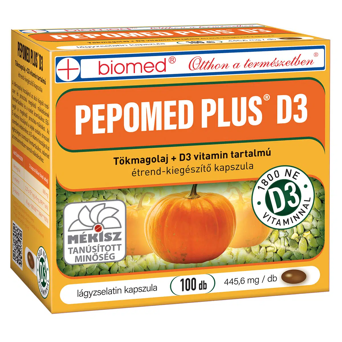 Biomed Pepomed Plus D3-vitamin kapszula - 100db 1 Biomed pepomed plus D3-vitamin kapszula 100 db