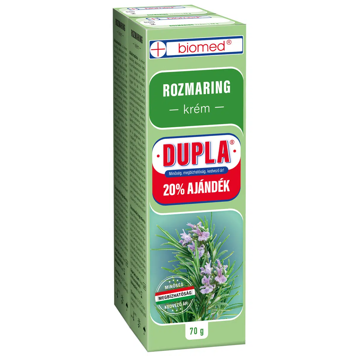 Biomed rozmaring krém dupla - 2x70g 1 Biomed rozmaring krém dupla 2x70g