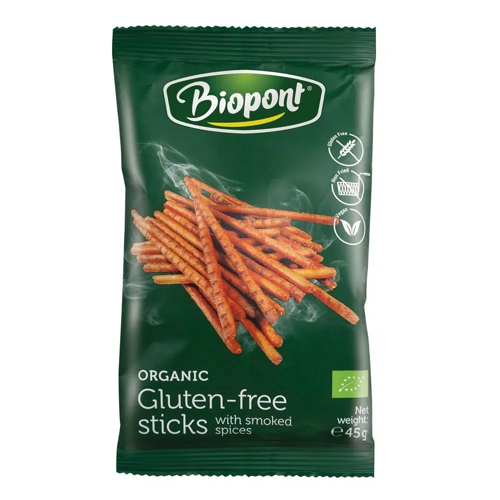 Biopont Gluténmentes sóspálcika füstös-fűszeres - 46 g 1 Biopont Gluténmentes sóspálcika