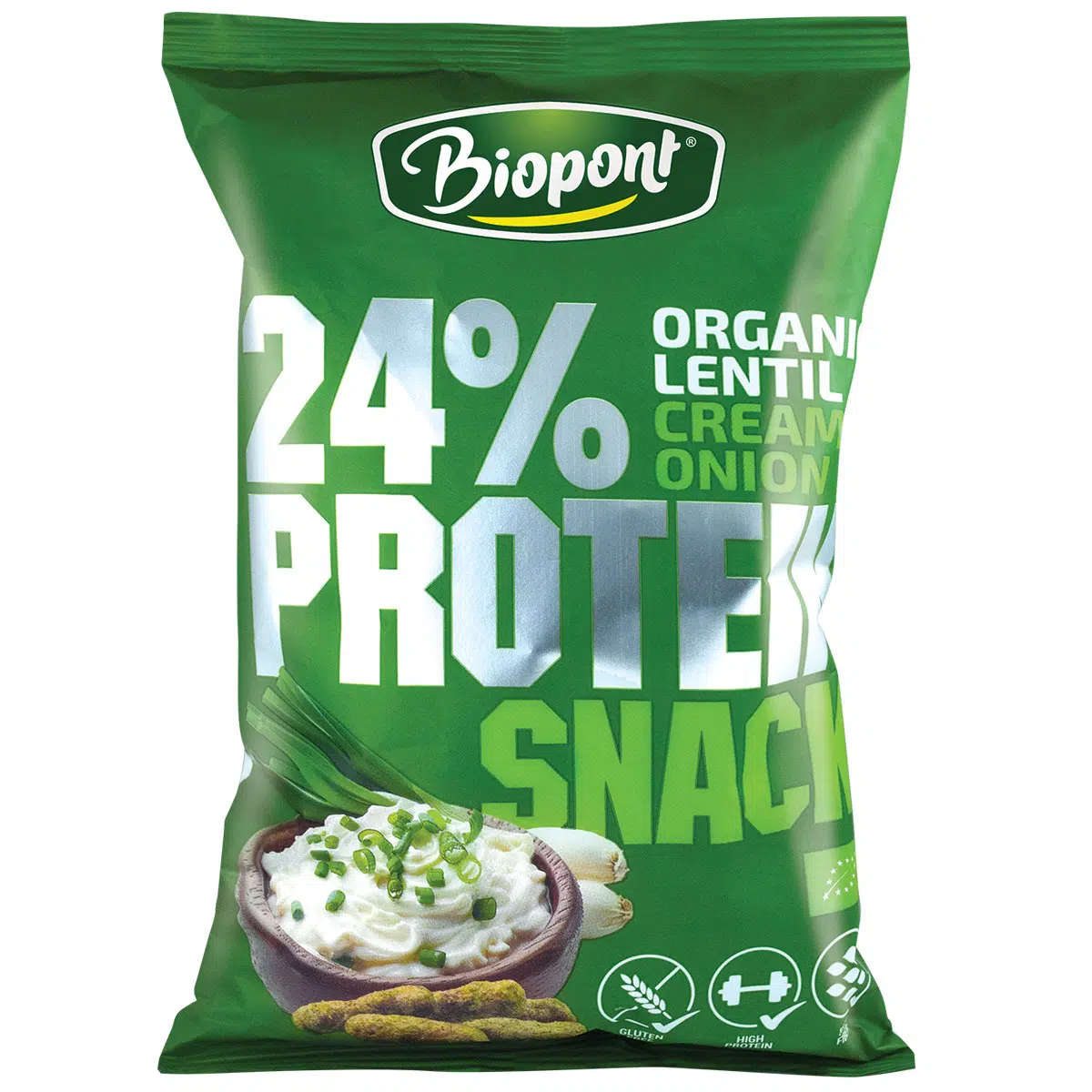 Biopont Protein Snack joghurtos-hagymás (gluténmentes) - 50g 1 Biopont Protein Snack joghurtos-hagymás (gluténmentes) - 50g