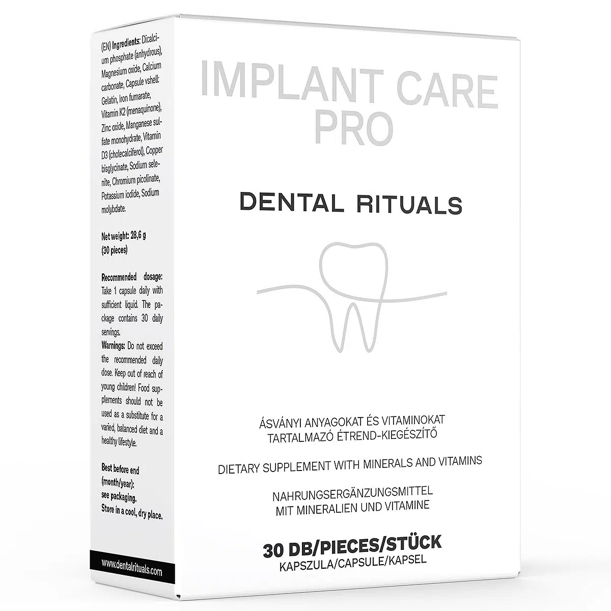 Dental IMPLANT CARE PRO csontosodás segítő tabletta - 30db 1 Dental IMPLANT CARE PRO csontosodás segítő tabletta - 30db