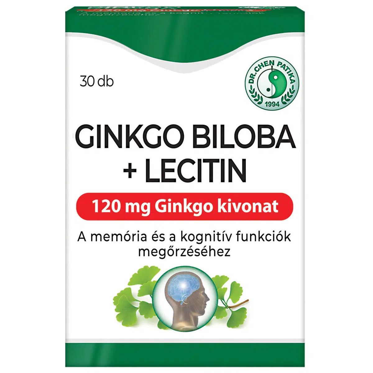 Dr.chen Ginkgo Biloba 120mg + Lecitin kapszula - 30db 1 Dr.chen Ginkgo Biloba 120mg + Lecitin kapszula - 30db