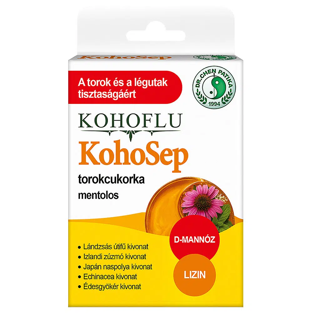 Dr.chen Kohoflu KohoSep szopogatós torokcukorka - 12db 1 Dr.chen Kohoflu KohoSep szopogatós torokcukorka - 12db