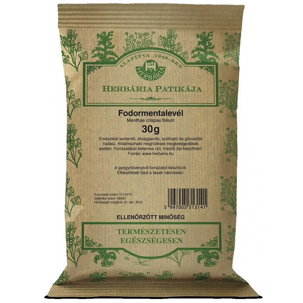 Herbária fodormenta levél tea - 30g 1 Herbária fodormenta levél tea - 30g
