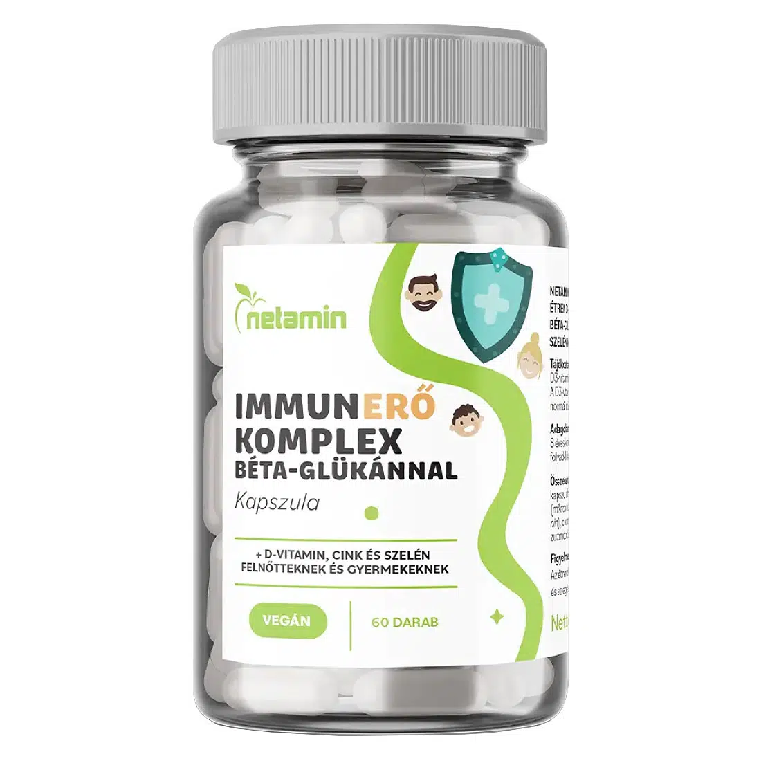 Netamin Immunerő Komplex Béta-glükánnal kapszula - 60db 1 Netamin Immunerő Komplex Béta-glükánnal kapszula - 60db