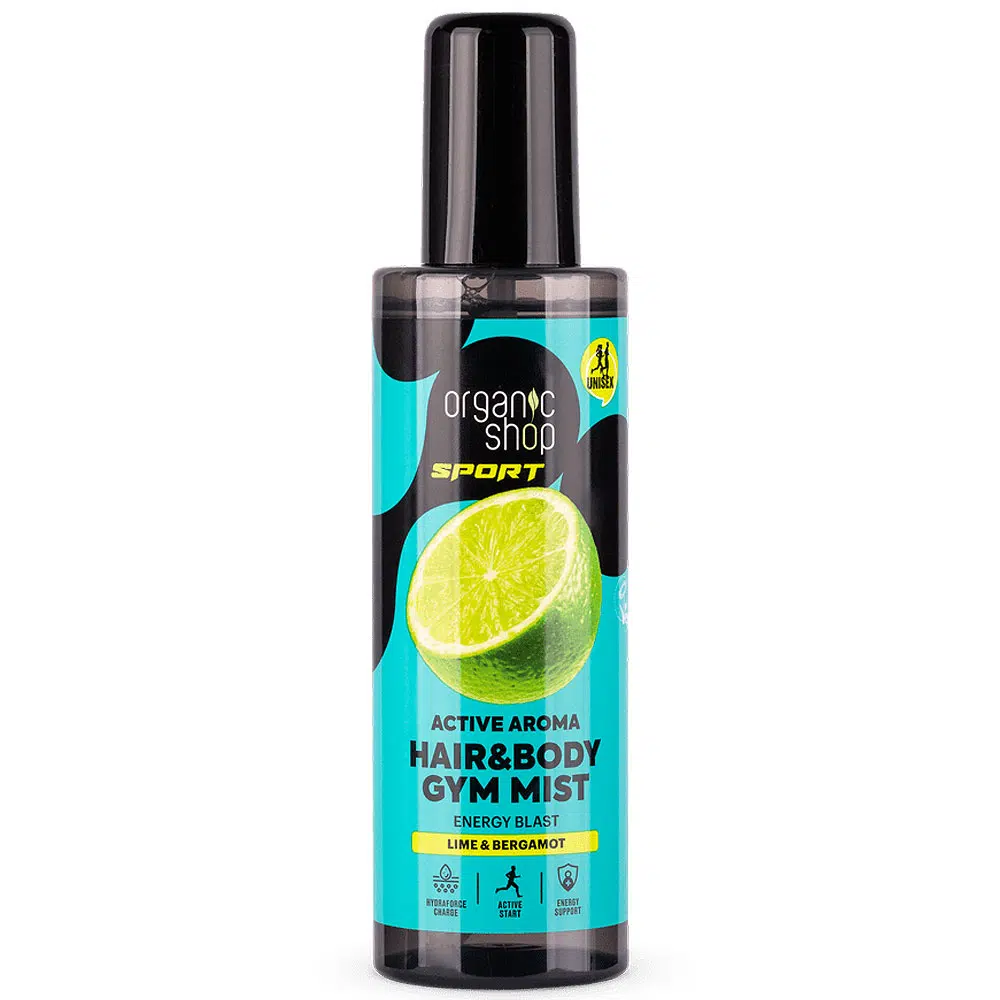 Organic Shop Active Aroma haj- és testpermet lime-mal és bergamottal - 200ml 1 Organic Shop Active Aroma haj- és testpermet lime-mal és bergamottal - 200ml