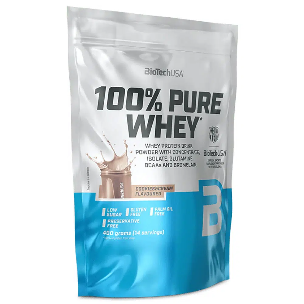 Biotech USA 100% Pure Whey cookies & cream - 400g 1 Biotech USA 100% Pure Whey cookies & cream - 400g
