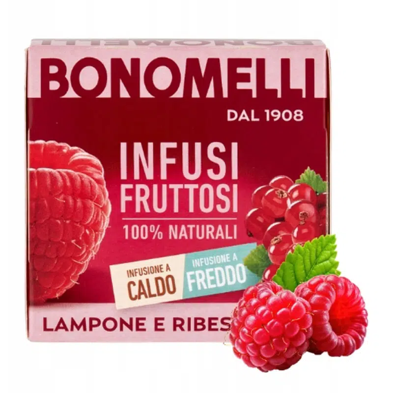 Bonomelli Málna és piros ribizli gyümölcstea – 12 tasak 1 Bonomelli Málna és piros ribizli gyümölcstea – 12 tasak