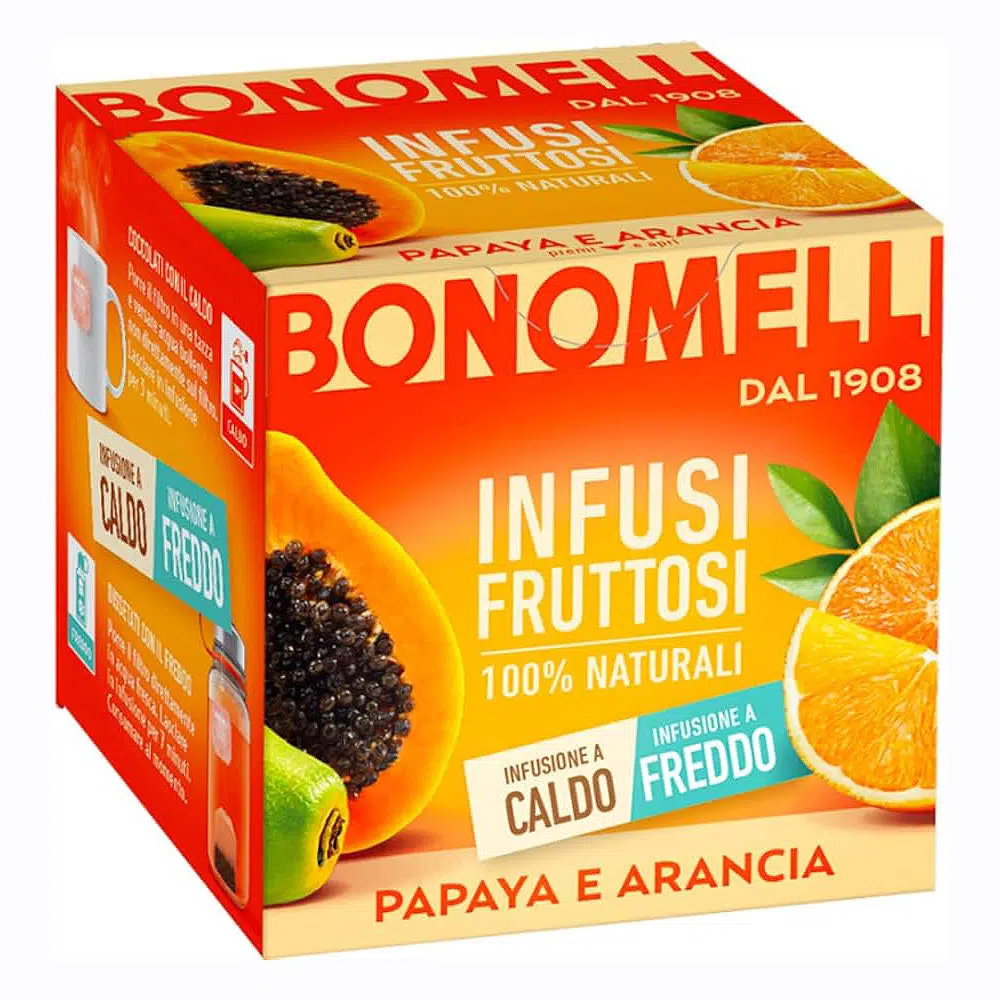 Bonomelli Papaya és narancs gyümölcstea - 12 tasak 1 Bonomelli Papaya és narancs gyümölcstea - 12 tasak