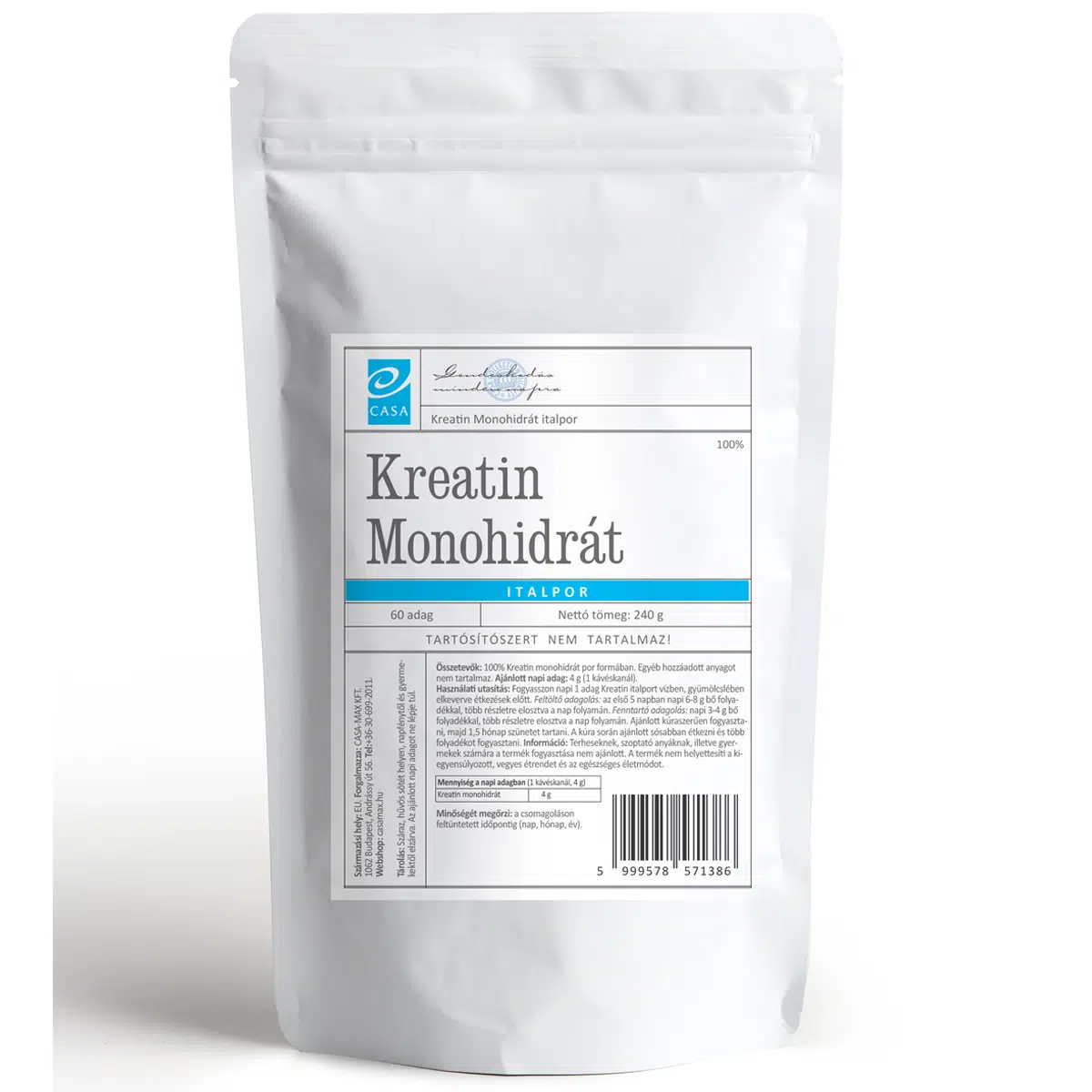 Casa Kreatin Monohidrát por - 240g 1 Casa Kreatin Monohidrát por - 240g
