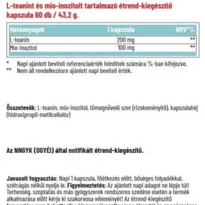 Dr. Herz L-teanin + Inozitol kapszula - 60db 3 Dr. Herz L-teanin + Inozitol kapszula - 60db - Image 2