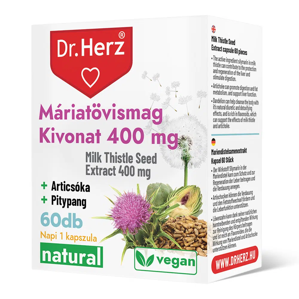 Dr. Herz Máriatövismag kivonat 400mg kapszula - 60db 1 Dr. Herz Máriatövismag kivonat 400mg kapszula - 60db