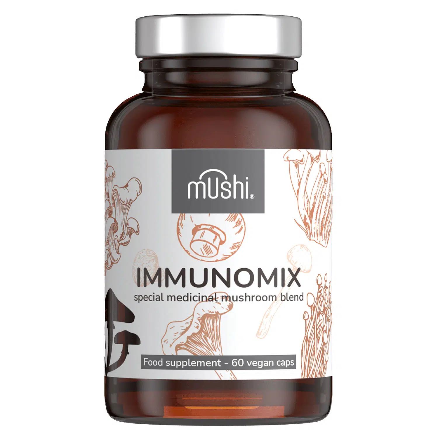 Mushi ImmunoMix speciális gyógygomba-keverék kapszula - 60db 1 Mushi ImmunoMix kapszula 60db