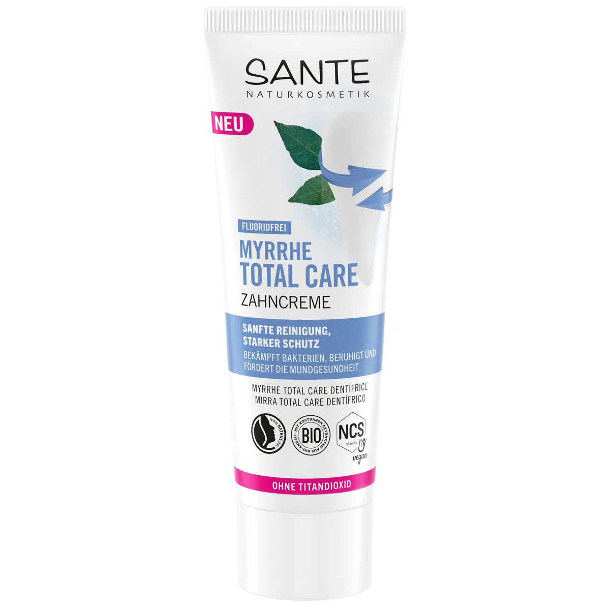 Sante Total Care Fluorid-mentes mirhás fogkrém - 75ml 1 Sante Total Care Fluorid-mentes mirhás fogkrém - 75ml