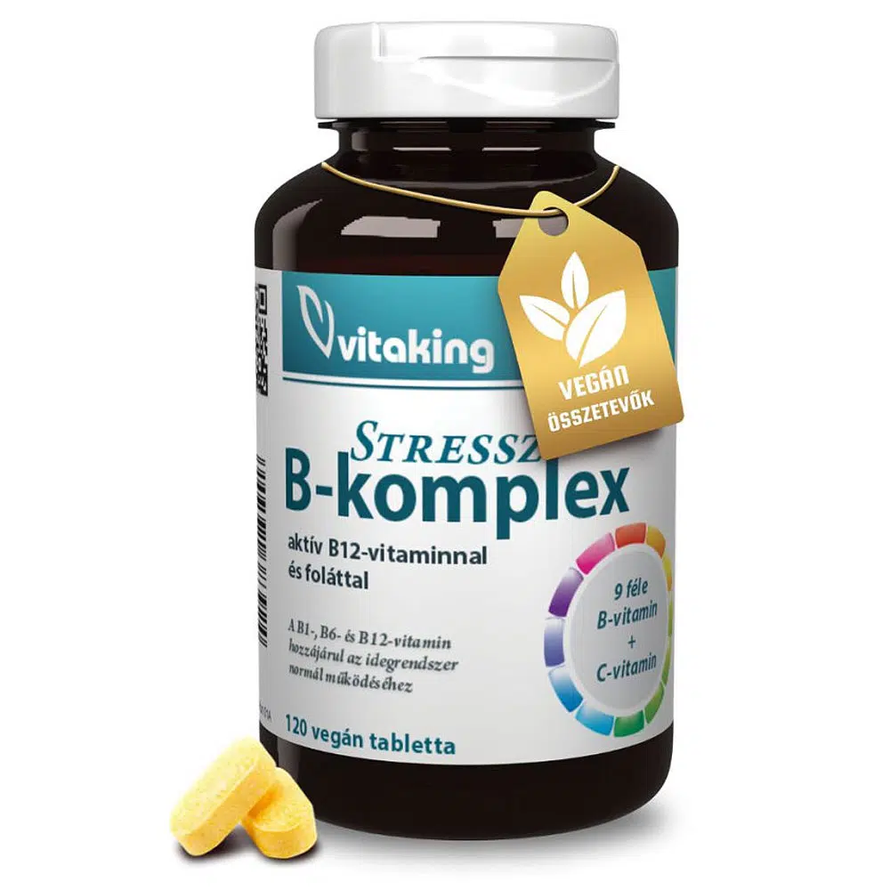 Vitaking Stress B-Komplex vitamin tabletta – 120db 1 Vitaking Stress B-Complex vitamin tabletta – 120db