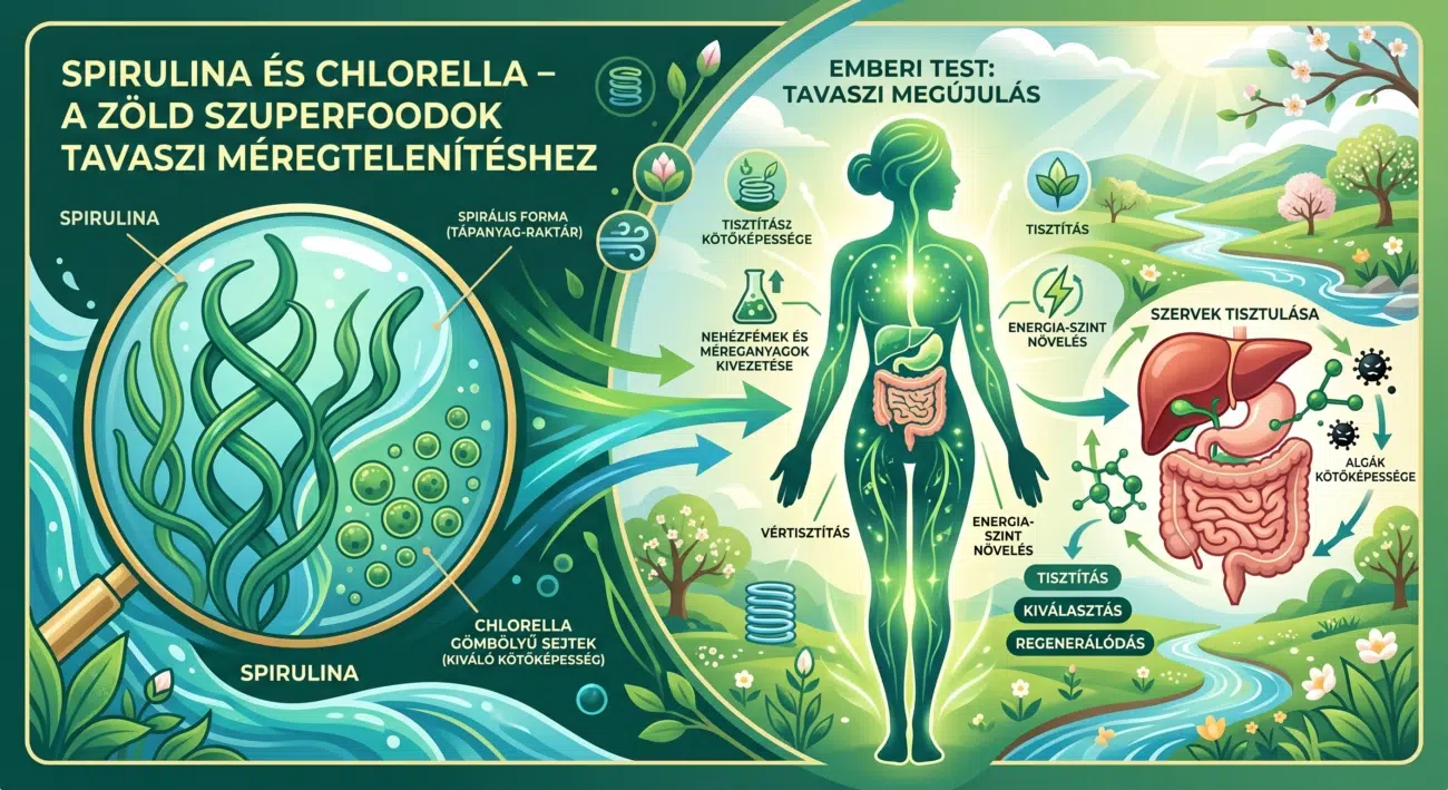 Spirulina és chlorella: zöld superfoodok a tavaszi méregtelenítéshez 9 Miért lehet hatékonyabb az algák kombinációja?