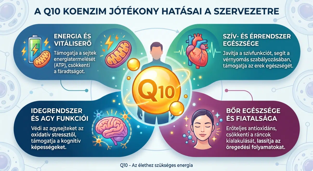 Ubiquinon vagy ubiquinol? Útmutató a Q10 koenzim választásához 9 A Q10 koenzim jótékony hatásai a szervezetre
