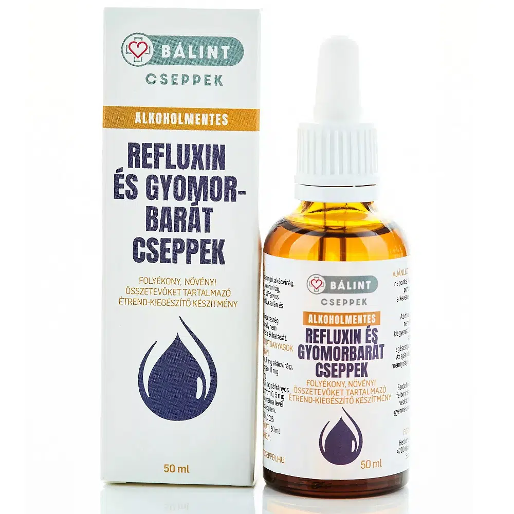 Bálint Cseppek Alkoholmentes Refluxin és Gyomorbarát csepp - 50ml 1 Bálint Cseppek Alkoholmentes Refluxin és Gyomorbarát csepp - 50ml