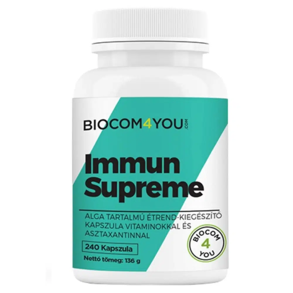 Biocom Immun Supreme kapszula - 240db 1 Biocom4You IMMUN SUPREME 240 Caps (alga komplex készítmény) 240 kapszula