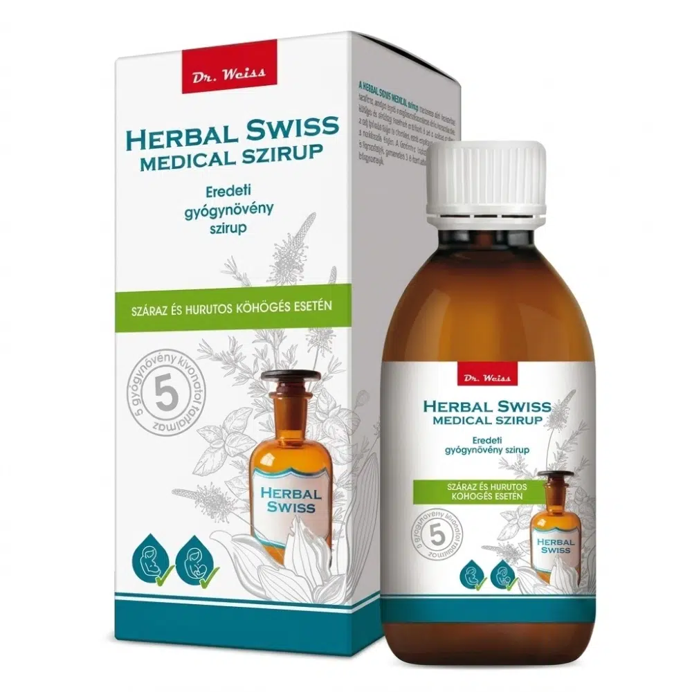 Herbal Swiss Medical szirup – 150 ml 1 Herbal Swiss Foly. köhögés elleni szirup 150 ml