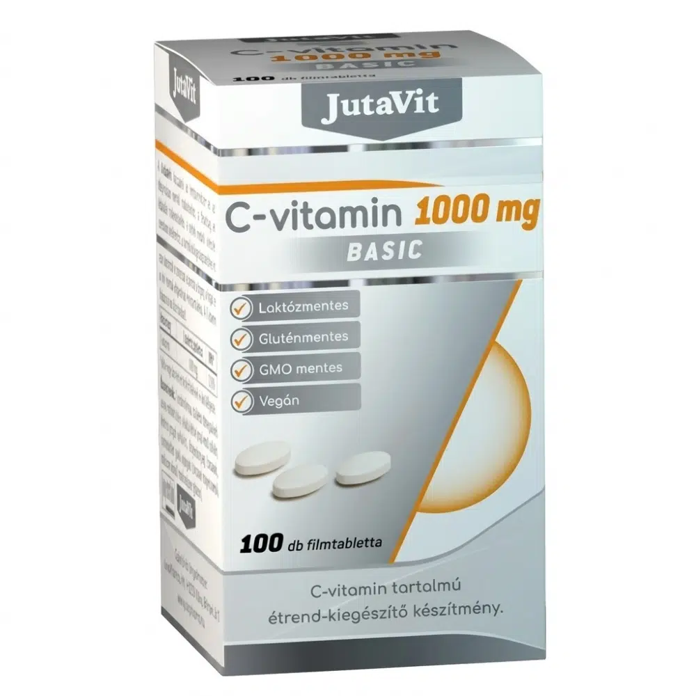 JutaVit C-vitamin 1000mg Basic filmtabletta - 100db 1 Jutavit C-vitamin 1000mg Basic 100db