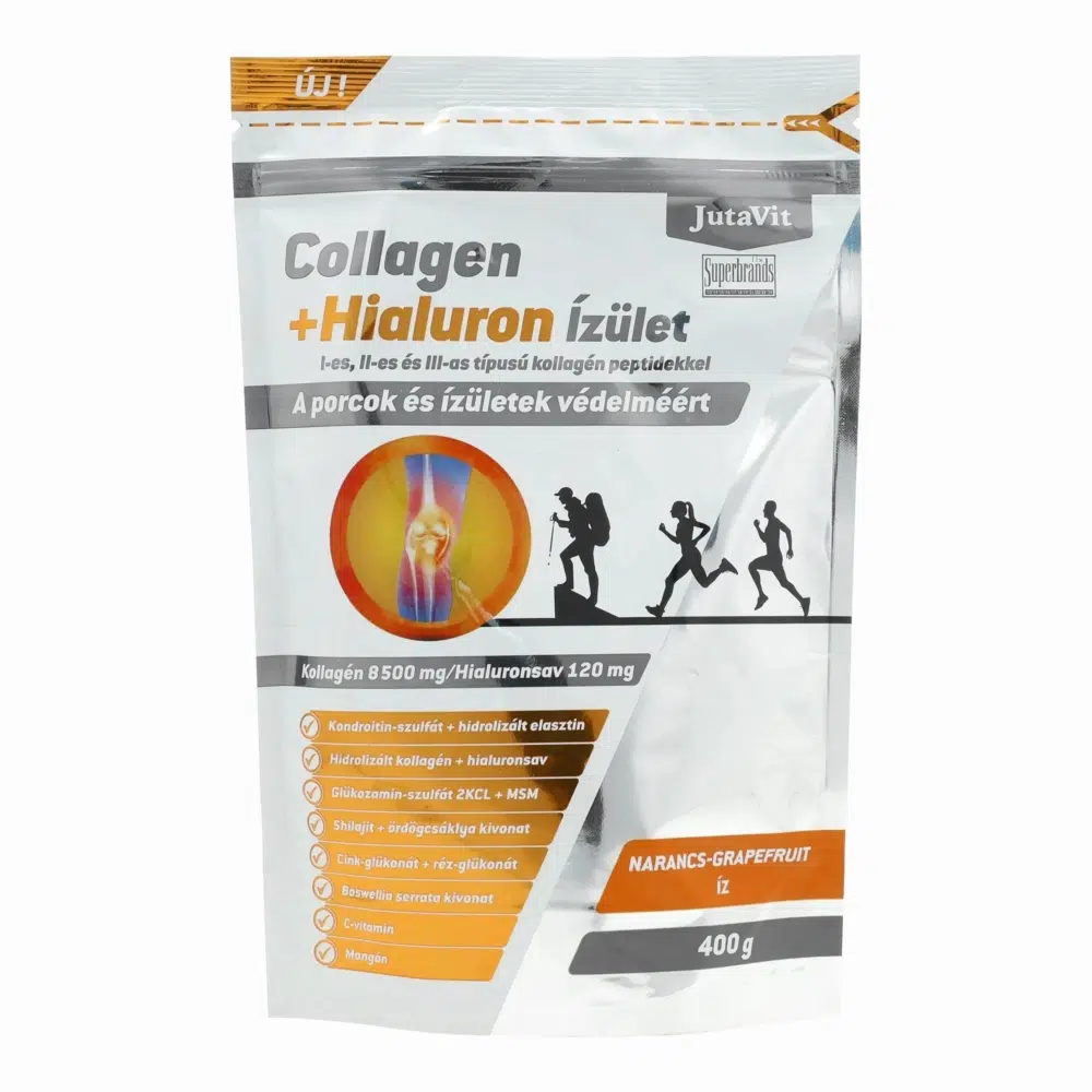 JutaVit Collagen+Hialuron Ízület Narancs-Grapefruit ízű italpor - 400g 1 JutaVit Collagen+Hialuron ÍZÜLET Narancs-Grapefruit 400g
