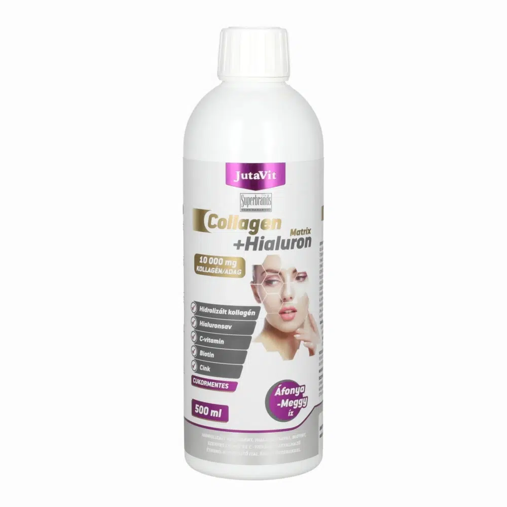 JutaVit Collagen+Hialuron Matrix ital Áfonya-meggy ízben - 500ml 1 JutaVit Collagen+Hialuron MATRIX Áfonya-meggy 500ml