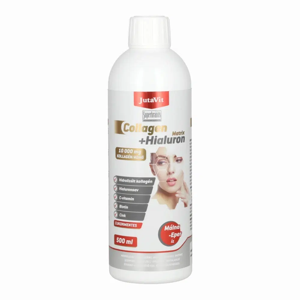 JutaVit Collagen+Hialuron Matrix ital Eper-málna ízben - 500ml 1 JutaVit Collagen+Hialuron MATRIX Eper-málna 500ml