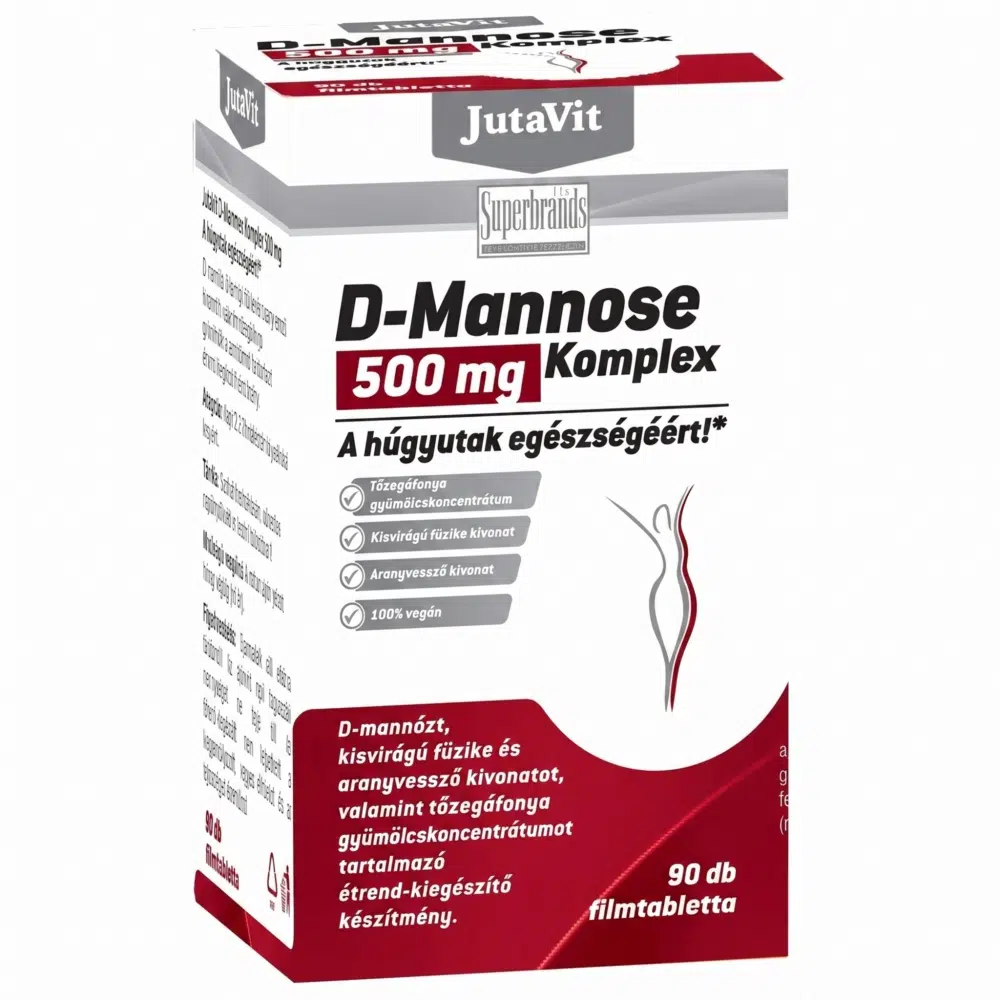 JutaVit D-Mannose Komplex 500mg filmtabletta - 90db 1 Jutavit D-Mannose Komplex 500mg filmtabletta 90db