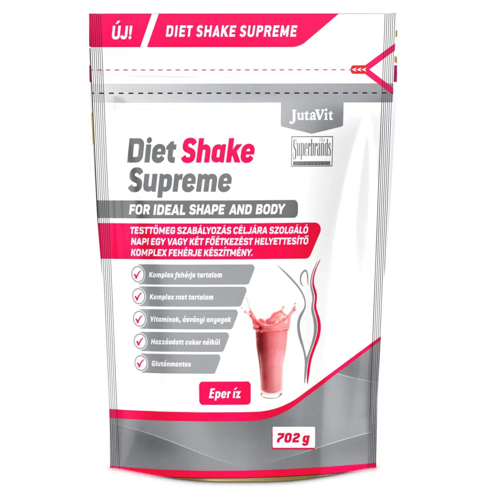 JutaVit Diet Shake Supreme Eper íz - 720g 1 JutaVit Diet Shake Supreme Eper íz 702g