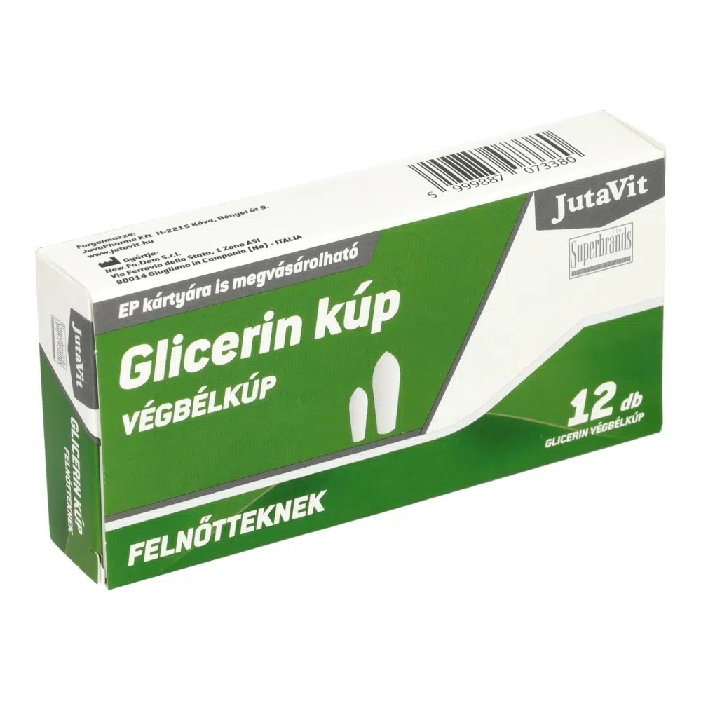 Jutavit Glicerin kúp felnőtteknek - 12db 1 Jutavit Glicerines kúp Felnőtt 12db